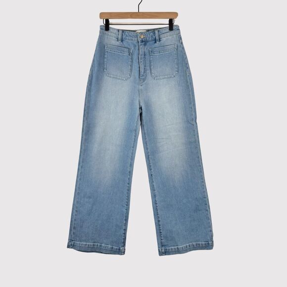 Rollas Womens Jeans Blue Denim High Rise Wide Leg G Day Mate Medium Wash Size 30 - Picture 2 of 13